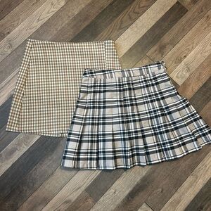 Plaid skirt bundle